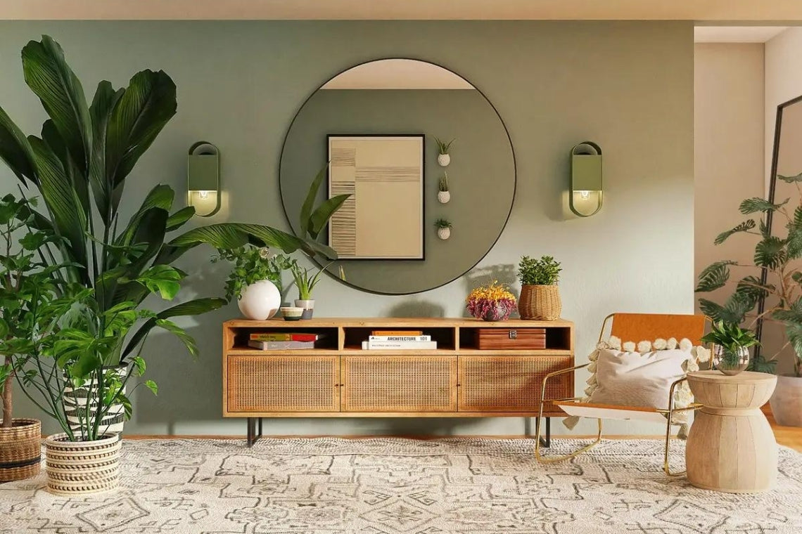 round wall mirror decor